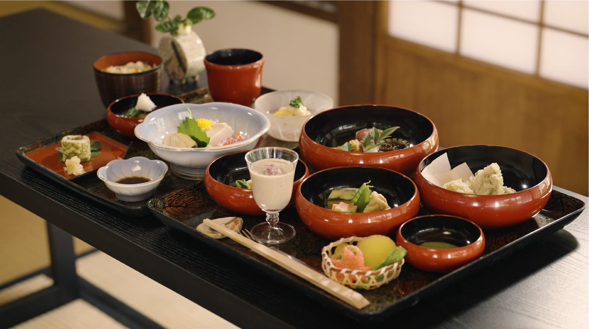Shojin Cuisine served in a special private room. 
